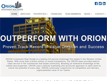 Tablet Screenshot of orionprop.com